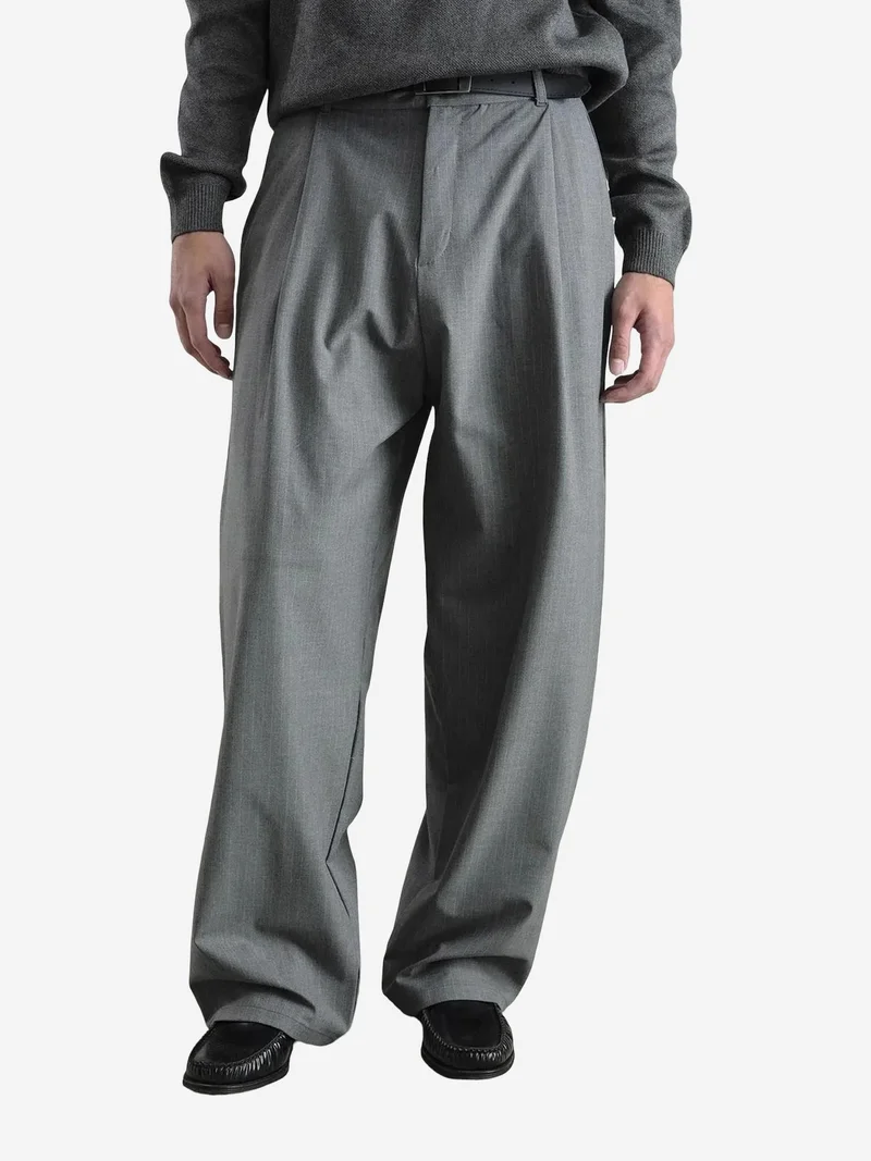 Giesto GIESTO High Waist Pleated Wide Leg Pants